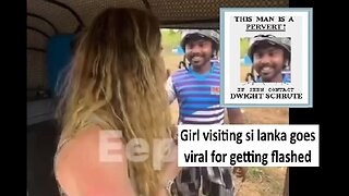 Girl visiting sri Lanka gets flashed goes viral