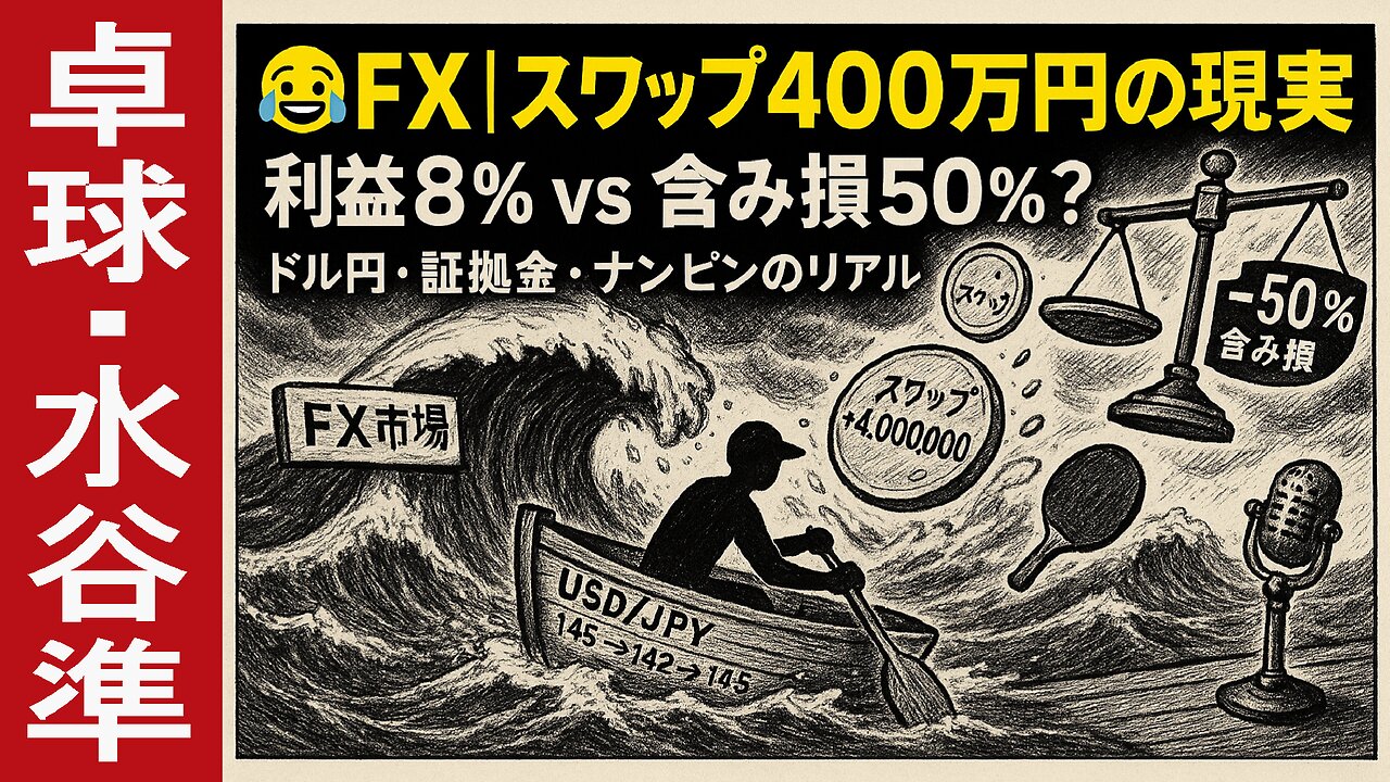 🤣FX：金メダリスト水谷隼さんが語るFXスワップ400万円は、本当に“成功例”なのか？#水谷隼 #FX #スワップ