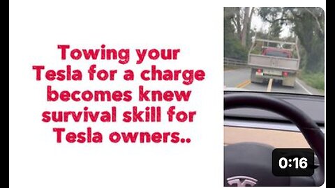 "Tesla Owners Develop New Survival Skill: Towing for a Charge"