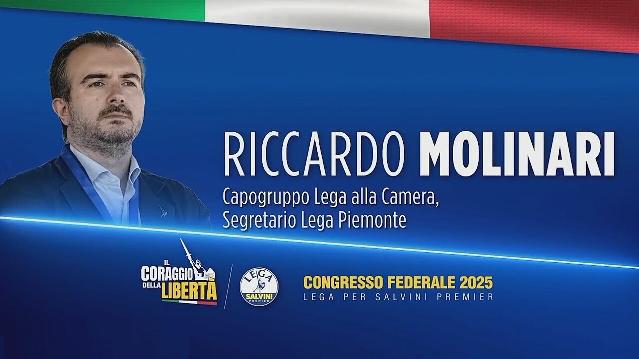 🔴 Capogruppo alla Camera della Lega, Riccardo Molinari, al 1° Congresso Federale Nazion. della Lega.