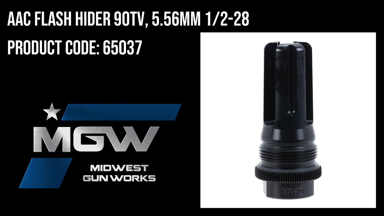 AAC Flash Hider 90TV, 5.56mm 1/2-28 - 65037