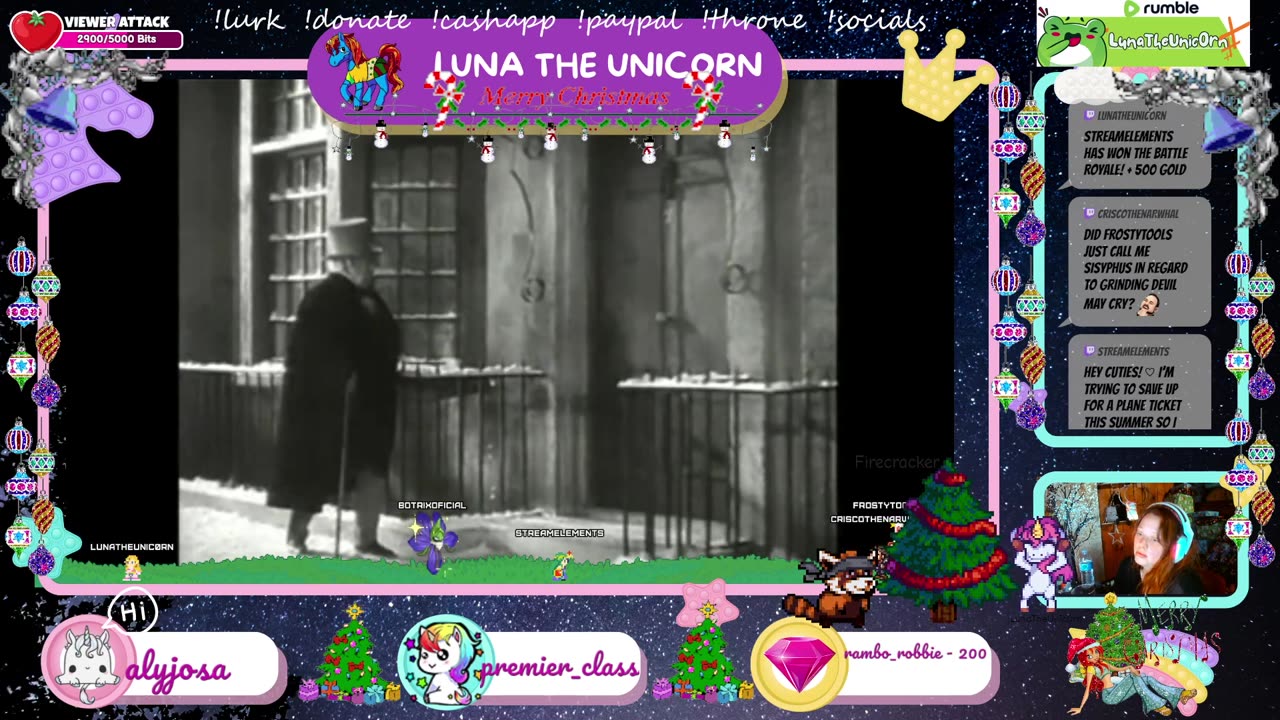 Watch Party! 1935 Scrooge (I'm working on stockings), then on to some gaming