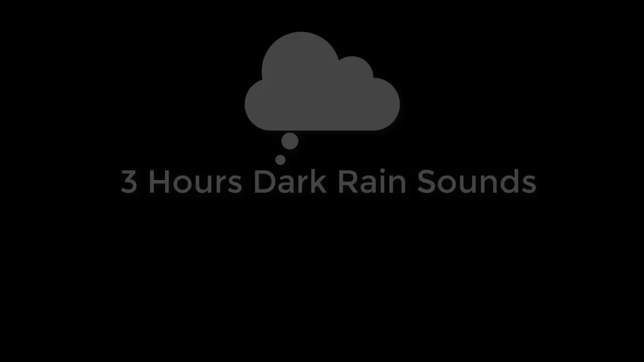 3 Hours Dark Black and White Rain Sounds for Sleeping