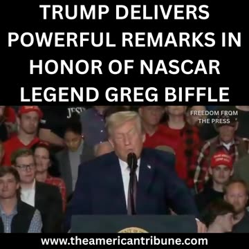 "A Great Young Man": President Trump Honors Late Greg Biffle After Tragic Plane Crash