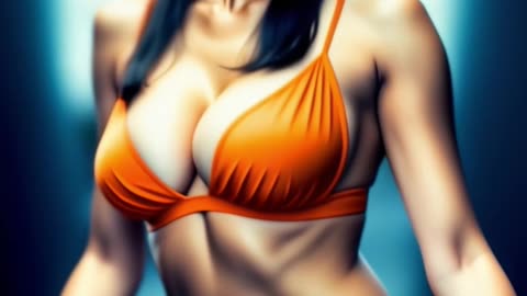 Beautiful body 😍 girl with huge boobs ❤️ posing and smiling #ai #aiart #beach #hot #usa #china