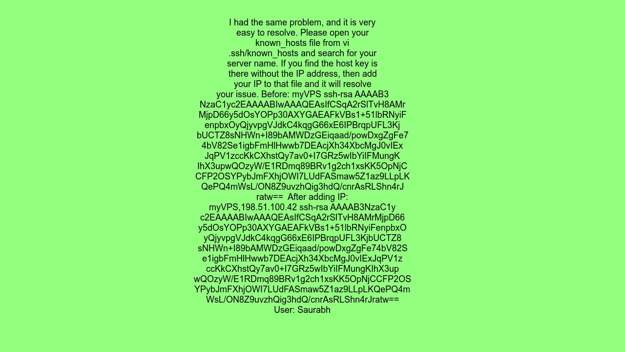 &quot;offending key&quot; warning when connecting by ssh to my VPS