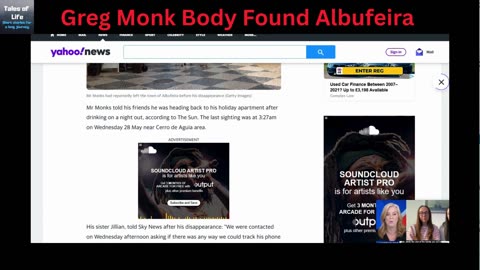 Greg Monk Body Found Albufeira