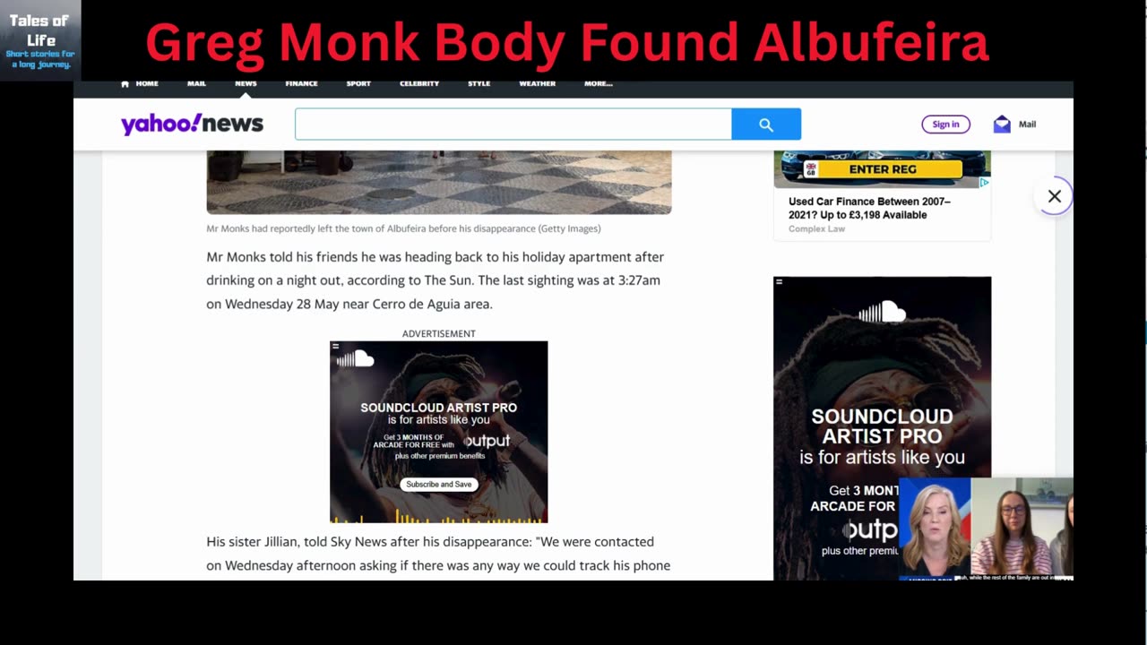 Greg Monk Body Found Albufeira