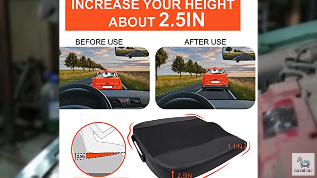 Car Seat Cushion, Comfort Memory Foam Car Cushions for Driving - Sciatica & Low