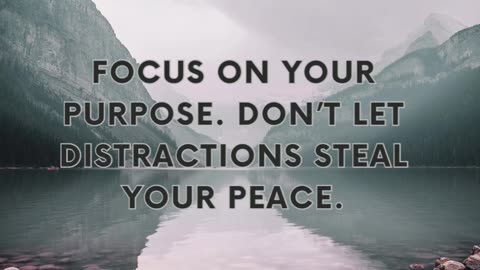 What if your peace is hidden in your focus?