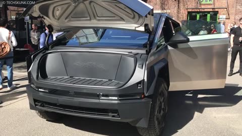 The frunk of the Tesla Cybertruck