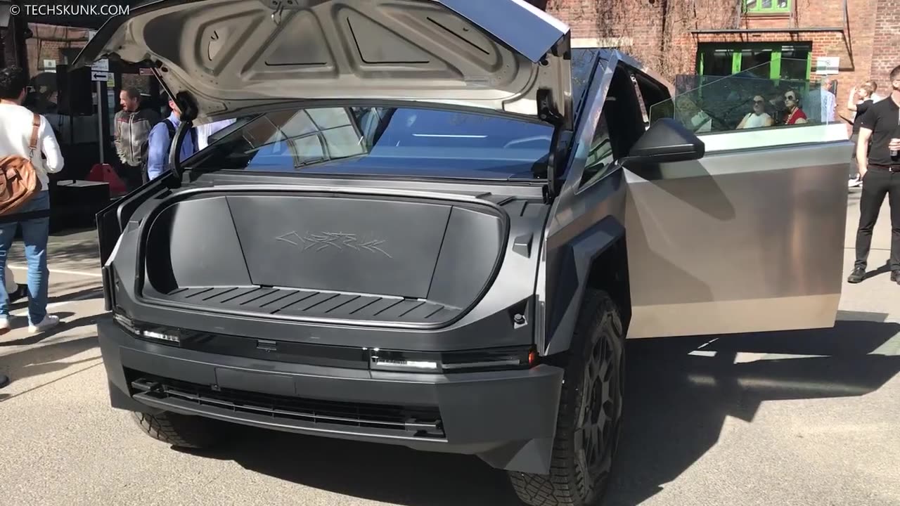 The frunk of the Tesla Cybertruck