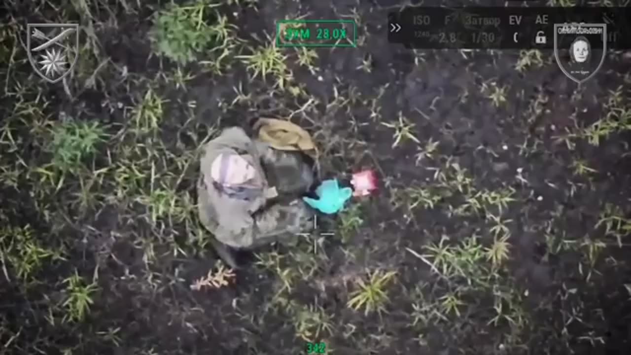 Russian Soldier Chickens Out After Pulling Pin(Not Once Does He Request Surrender)