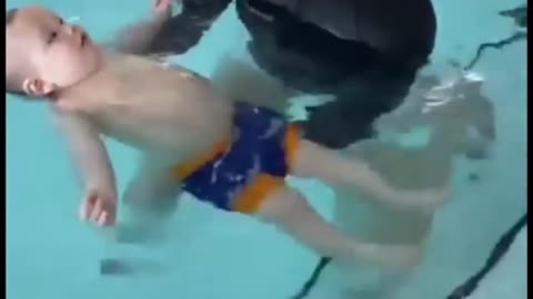 These parents throw their babies into the water