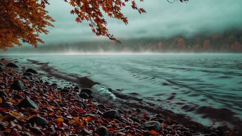 Surreal Autumn Lake in the Rain — A Cinematic Mistscape - Free Stock Footage and No Copyright Videos