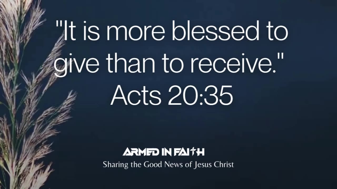 Share your blessings with others.