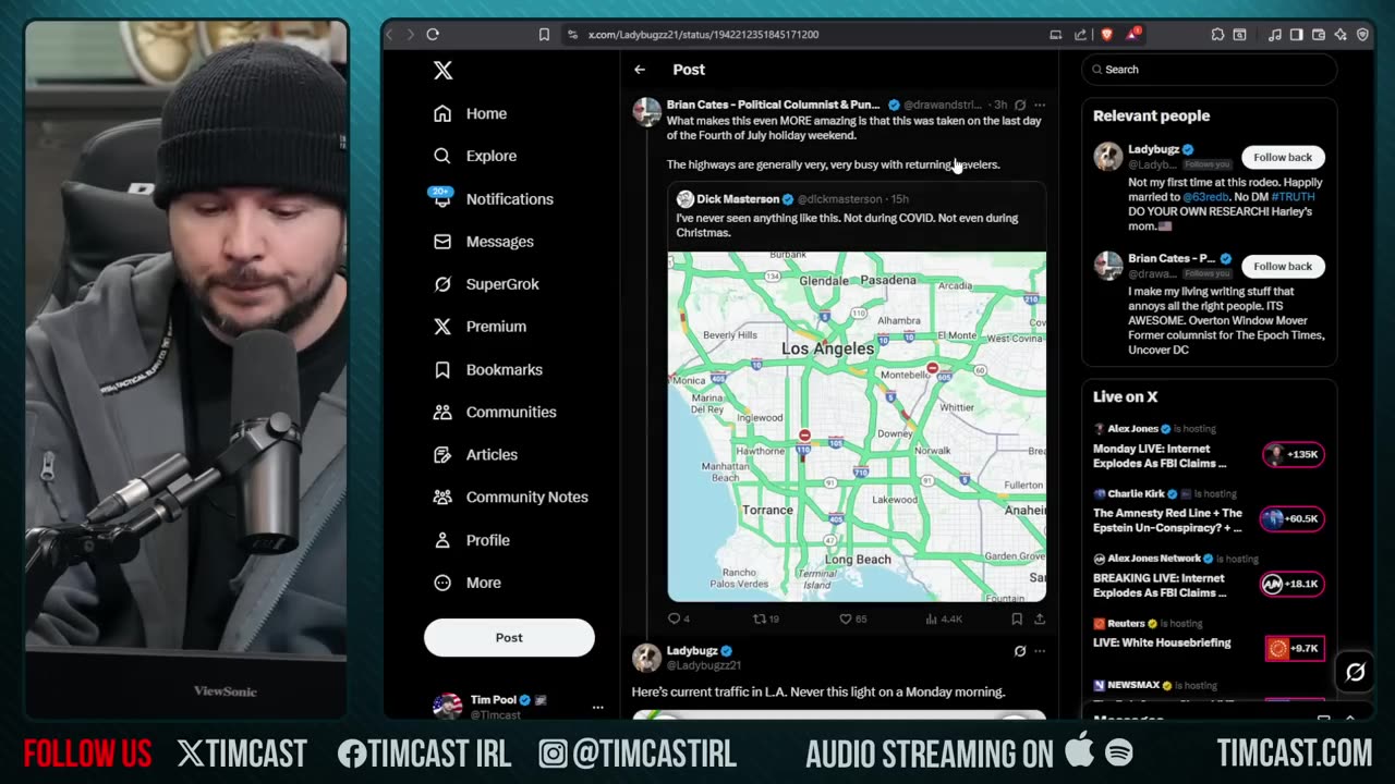 ICE RAIDS WORKED, Traffic In LA CLEAR ON Holiday Weekend SHOCKING Even Liberals