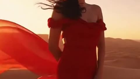 Desert Photoshoot with Flowing Dress | Cinematic Fashion & Nature