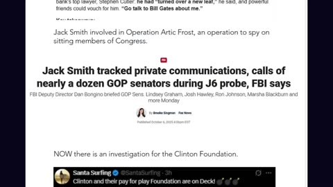 Santa Surfing 11/11/2025 - Clinton Foundation Scandal unsealed! JPM colluded with Jack Smith