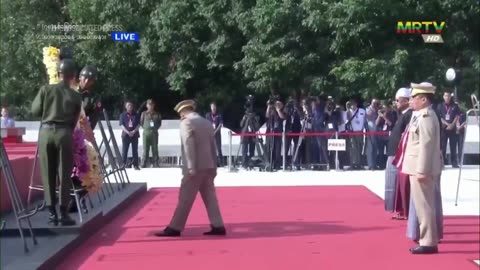 🎖️📜 Myanmar War | Military Leader Makes Rare Appearance Honoring Aung San Suu Kyi's Father | RCF
