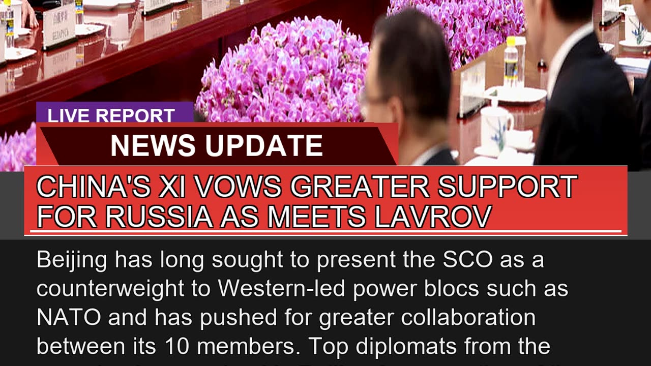 Chinas Xi Vows Greater Support for Russia as Meet