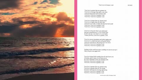 Your Love Is Greater, Lord - Lyrics from The Greatest Love Worship Album