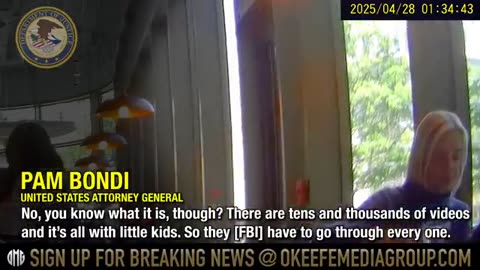 they have "so many videos" involving Epstein and children and that each one needs to be examined.