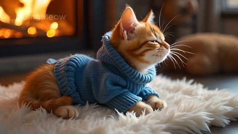 Tiny Cat Rainy Day Relaxation