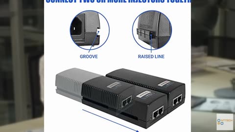 BV-Tech Gigabit Power Over Ethernet PoE+ Injector | 30W | Plug & Play | up to 32
