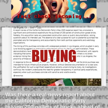 Fact Check: California Democratic Party Did NOT Buy 200 Pallets of Bricks -- Story Started as Satire