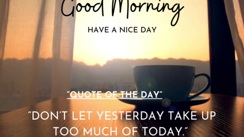 "QUOTE OF THE DAY"