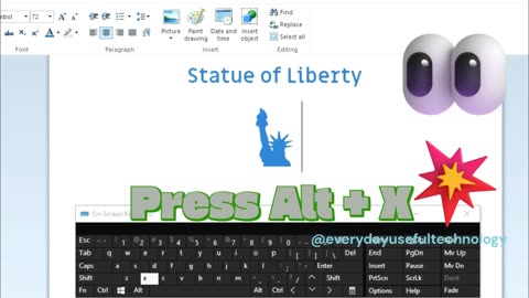 Draw Statue of liberty in 5 Secs | MS Word keyboard shortcut key