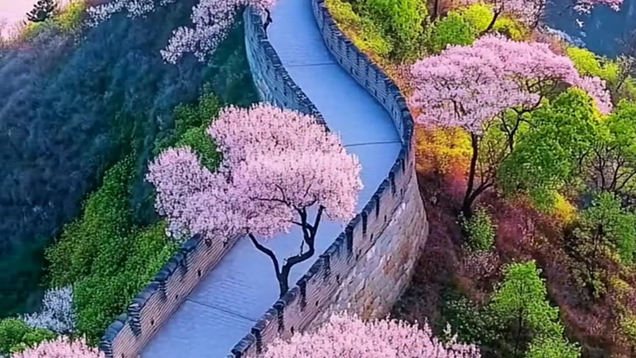 The Great Wall in Bloom: A Dreamscape of Spring
