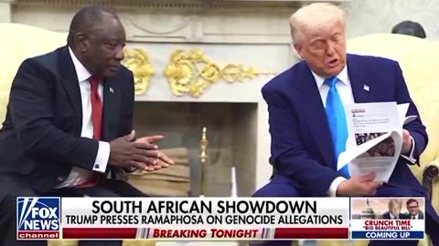 President Trump unloading on the visiting President of South Africa