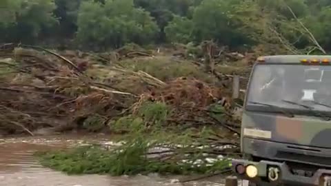 Texas National Guard troops evacuated a group of campers