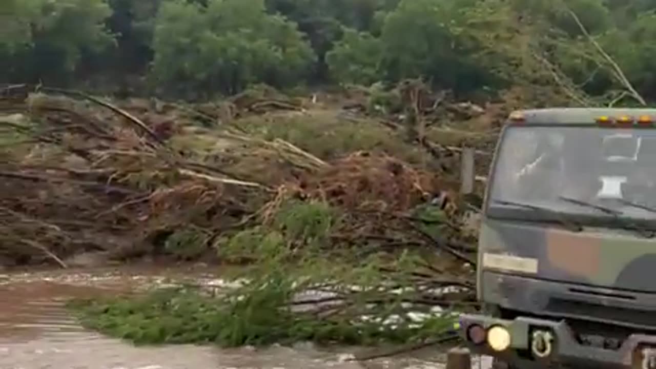 Texas National Guard troops evacuated a group of campers