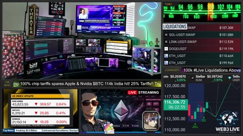 Trump slaps 100% chip tariffs but spares Apple & Nvidia $600B U.S. investment + India hit! #Markets