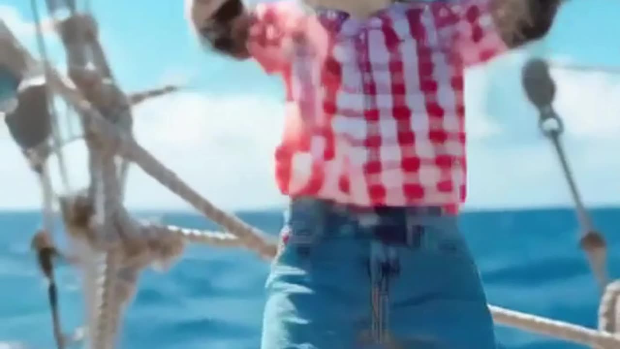 Dance of cat in the ship.