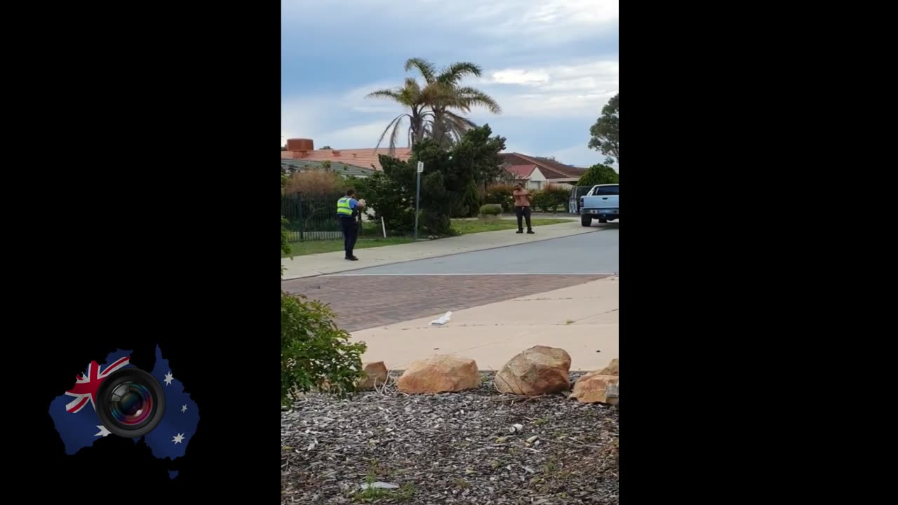 Aussiecams - Minor traffic incident - then this! Man tasered Warnbro WA