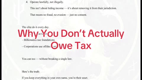 WHY YOU DONT ACTUALLY OWE TAX