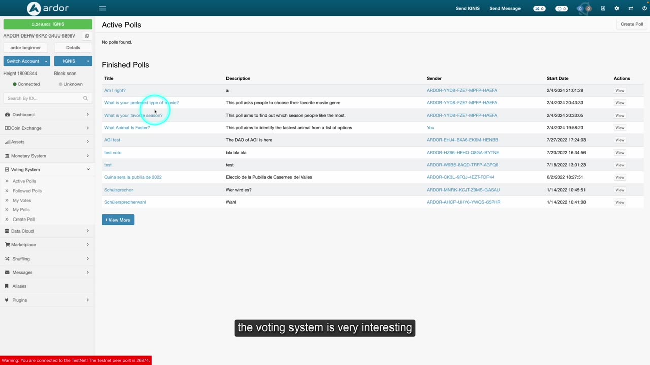 75 How to Use the Ardor Voting System