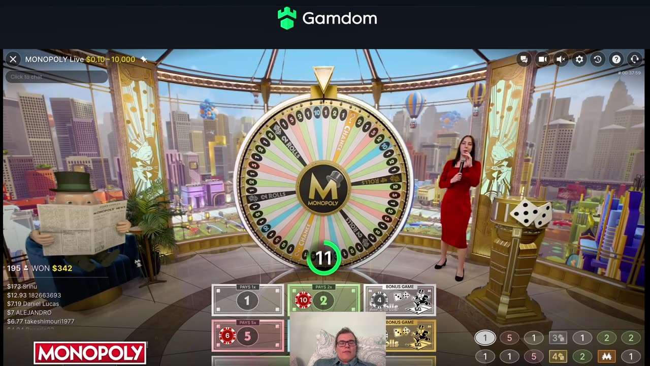 HOTEL STREAM! MONOPOLY LIVE CASINO GAME MADNESS!