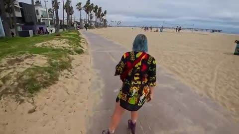 😂💨 Rollerblading at the Beach Goes Hilariously Wrong! | FunFM