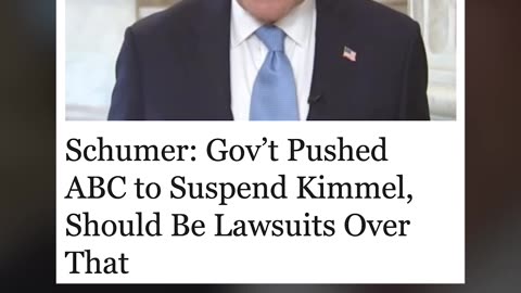 Schumer's Mad About Smug Kimmel Losing His Job
