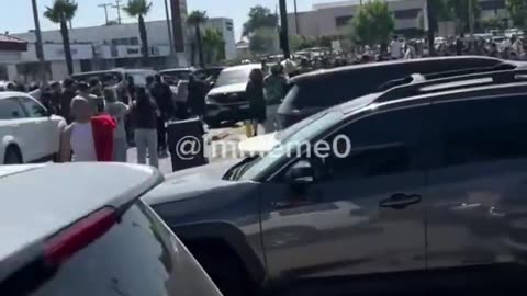 WATCH as foreign terrorists threw objects and attacked an ICE vehicle yesterday in Bell, California.
