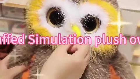 Yangzhou new sunrise manufacture super soft blinking big-eyes night owl wild animal doll toy