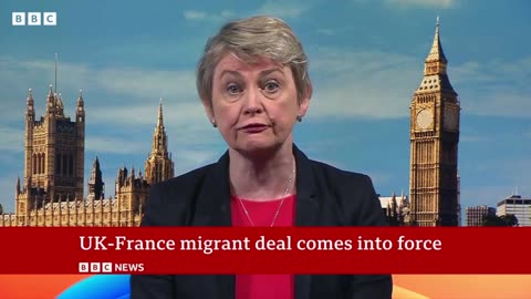 UK-France small boats pilot plan comes into force | BBC News