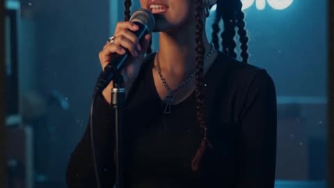 Cute Dreadlock Girl Singing