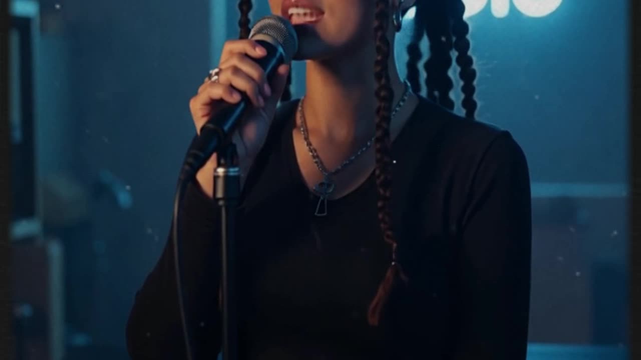 Cute Dreadlock Girl Singing