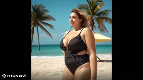 Beautiful Bikini Girl Walking on the Beach | Summer Vibes & Ocean Bliss
